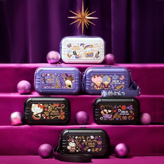 Luggage style cosmetic bag